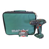 Metabo BS 18 Akku Bohrschrauber 18 V 48 Nm + Bitbox + Tasche - ohne Akku, ohne Ladegerät