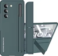 Pouzdro pro Samsung Galaxy Z Fold 6 se středem na pero, tenké tvrdé PC pouzdro s stojánku a ochranou displeje zelené