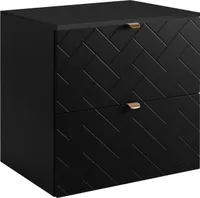RODAN | Waschbeckunterschrank 60 cm - Schwarz Matt - Badezimmerschränke - Badmöbel - Waschbecken Unterschränke - Schwarze Arbeitsplatte