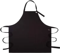 Dennys - Pánská/dámská unisex zástěra, plátěná PC7713 (jedna velikost) (černá)