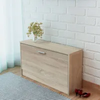 vidaXL Lavica na topánky Dub 80x24x45 cm