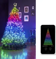 Twinkly Lichterkette Strings 250 LED Multicolor Outdoor 20m schwarz