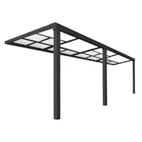 HOME DELUXE - Terrassenüberdachung SOLIS DELUXE - 579 x 295 x 233 / 272 cm - inkl. Schiebedachfunktion - inkl. Hohlkammerplatten, Montagematererial I Pergola Überdachung Terrassendach