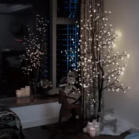 CCLIFE Led Lichterbaum Innen Aussen Weihnachten, Led Baum Innen, Kirschblütenbaum Lichterdeko,Kaltweiß, IP44,180cm,200LED,CushHom