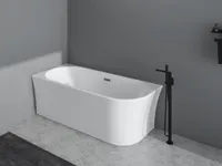 Eckbadewanne - 201 L - 150 x 75 x 59 cm - Acryl - Weiß - Ecke links - PONTICOLA