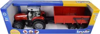 bruder Massey Ferguson 7480 Traktor mit Wannenkippanhänger 2045 Spielzeugauto