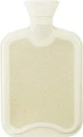 EWANTO Wärmflasche Bettflasche 1000 ml mit Bezug für Kinder und Erwachsene Wollweiß