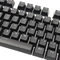 104pcs Anti-Skid-Backbeleuchtung ABS-Tastenkaps Mechanische Tastaturschlüsselkappen für PC-Computer-Schwarz