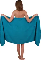 Betz Saunatuch 80 x 200 cm PALERMO 100% Baumwolle Badetuch Liegetuch Strandtuch   Farbe: petrol