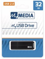 Mymedia USB 2.0 Stick 32GB, schwarz Retail-Blister