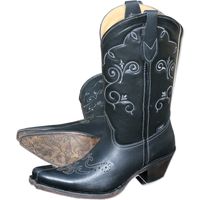 Westernstiefel Damen-Boots Cowgirlstiefel Lederstiefel Western »WBL-31« Braun 