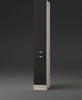 Küchen Hochschrank mit Apothekerauszug Faro HFZ306-9 in anthrazit 30 cm breit