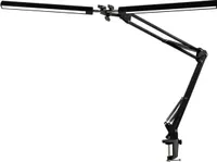 LED Schreibtischlampe 65cm 3-Farbtemperaturen 3000-6000K CCT 980lm 14W Dimmbar Klemmleuchte USB Schwarz
