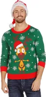 Wilbers Weihnachtspullover Rentier grün S - XXL  Weihnachtspulli Christmas Pulli Gr. XXL