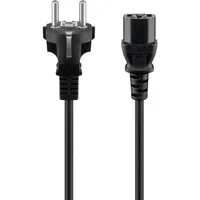 GOOBAY Kabel síťový, CEE 7/7(M) - IEC320 C13, s přímou vidlicí, 1,5m, černý (19.92.0014)