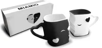 MIAMIO - Küssende Tassen Geschenk Set, Kaffeetassen«, Keramik (2-tlg ) Schwarz
