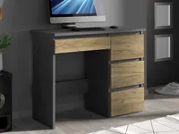 Meblowa1 Computertisch Beta 3, Anthrazit, 94x43x75 cm, Schreibtisch mit 4 Schubladen, laminierte Platte, modernes Design für Büro & Kinderzimmer