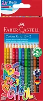 FABER-CASTELL Dreikant-Buntstifte Colour GRIP Promoetui 12 Stifte