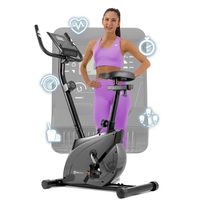 Hop-Sport Heimtrainer HS-2070 Onyx mit Pulssensoren und Computer Grau