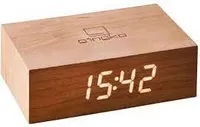 Gingko Wecker Uhr FLIP CCLICK CLOCK Kirschholz