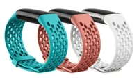 INF Sportovní silikonový náramek Fitbit Charge 5 po 3 kusech tyrkysový/korálový/bílý