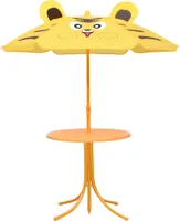 vidaXL 3-tlg. Garten-Bistro-Set für Kinder mit Sonnenschirm Gelb