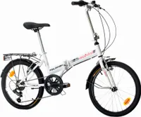 Skladacie bicykle, BACHINI, SKLADACIE 20 palcov, bielo/červené