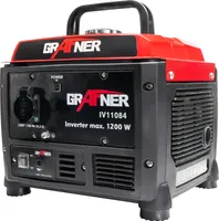 Grafner Stromerzeuger Inverter Genrator 1200 W (1,1 KW Dauerleistung), Benzinbetrieb 4 Takt, 1x 230V, Invertertechnologie für empfindliche Geräte, leicht robust, digitaler Benzin Generator Notstrom Aggregat