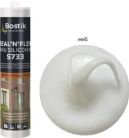 Bostik S733 Seal N Flex Bau Silicon 300ml Kartusche 1K Fugen Universaldichtstoff Weiß
