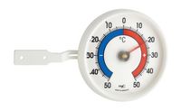 TFA 14.6004 Fenster-Thermometer, Ø 7,3 cm, -50 bis +50 °C, weiß