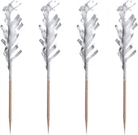 1000 Deko-Picker 6,8 cm weiss "Frills"