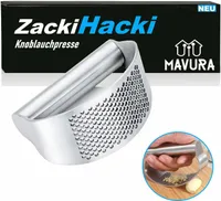 MAVURA ZACKI HACKI Premium Knoblauchpresse Edelstahl Knoblauchschneider Schäler