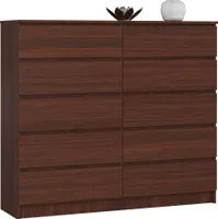 Kommode AKORD K140 Wenge 138 cm 10 Schubladen B138 x H121 x T40 cm