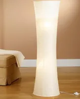 Reispapierlampe "Swiss" in natur / weiß