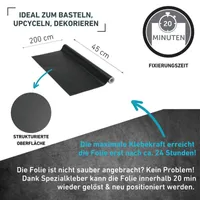 Klebefolie Unimatt schwarz - 45x200cm