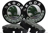 Krytky ráfků Škoda | Velikost: 65 mm | Barva: černozelená