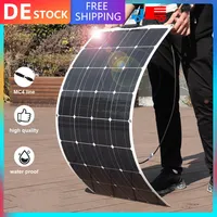 200W Flexibel Solarmodul Solarpanel Monokristallin für Wohnmobil Balkonkraftwerk 0% MwSt