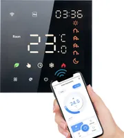 WiFi Intelligent Raumthermostat Warmwasserbereitung Fußbodenheizung Thermostat APP Control Voice Heizung Kompatibel mit Alexa/Google für zu Hause, 3A