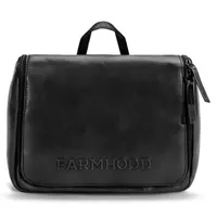 Farmhood Leder Kulturbeutel Memphis Toiletry Bag Black schwarz