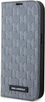 Karl Lagerfeld Pouzdro KLBKP14LSAKLHPG pro iPhone 14 Pro 6.1", šedá, šedá, Saffiano Monogram