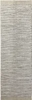 MY-RUG Teppich Roshni, Wollteppich Läufer, handgewebt 300x80 cm, grau, Uni Farben, meliert, Wolle, Schlafzimmer, Flur