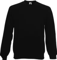 Fruit of the Loom 62-216-0 | Classic Raglan Sweatshirt Pullover - Farbe: Black - Größe: XXL