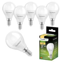 LUMILED Żarówki LED E14 P45 8W zastępuje (60W żarówka) 6 sztuk zestaw 806lm 3000K ciepła biel 180° kąt świecenia 230V żarówka żarówka kształt kropli kula energooszczędna żarówka