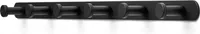 TOJ Living Wandgarderobe - 45CM - 6 Haken - Garderobenhaken - Garderobenhaken Wand - Wandgarderobe schwarz - Garderobenstange Wandmontage - Wandhaken Garderobe - Edelstahl - Schwarz