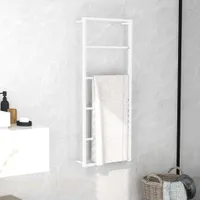 Wieszak na ręczniki biały 45x10x115 cm stalowy