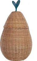 BELIANI Aufbewahrungskorb Natur aus Rattan Birnenform 77 cm Spielzeugkorb für Kinderzimmer