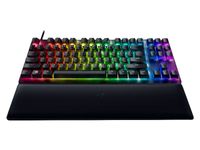 Razer Huntsman V2 Tenkeyless, optische Gaming-Tastatur, RGB-LED-Licht, US, schwarz, kabelgebunden, linearer roter Schalter