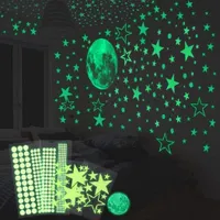 1 blatt Leuchtende Sterne Wand Aufkleber Glow In The Dark