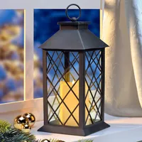 LED Laterne mit Flammenspiel, warmes Camping Licht, drehbarer Ring Eaxus