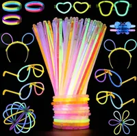 219 Stück Knicklichter Party Set Glow Sticks Leuchtstäbe, Knicklichter Kinder, Brillen Accessoires in verschiedenen Formen für Party Deko